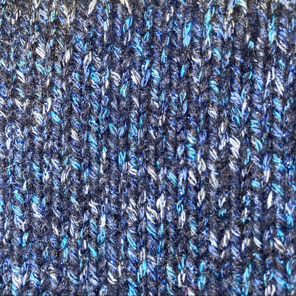 NWT Banana Republic Blue Marled Puffed Sleeve Marled Crew Neck Sweater. Size XXL - Picture 7 of 7